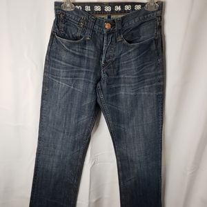 Ernest Sewn Womens Jeans Size 29 Straight Legs Blue Jeans Western Casual